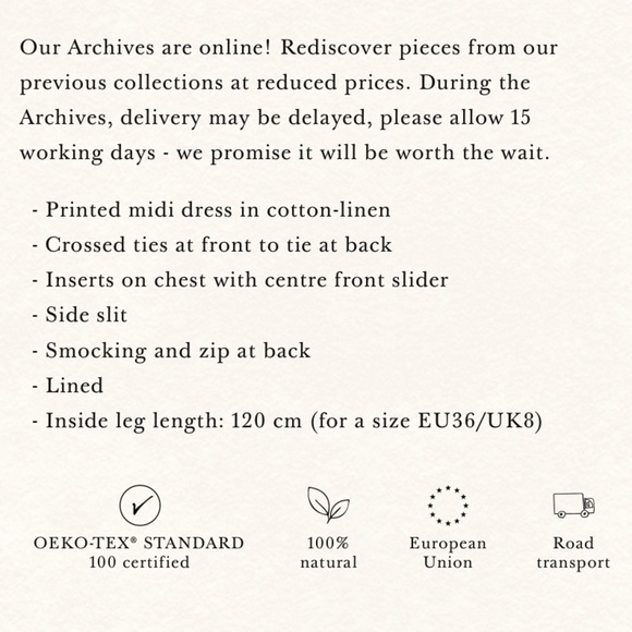 Sezane Jarred Yoana Cotton Halter Slit Print Midi Dress - Picture 15 of 15